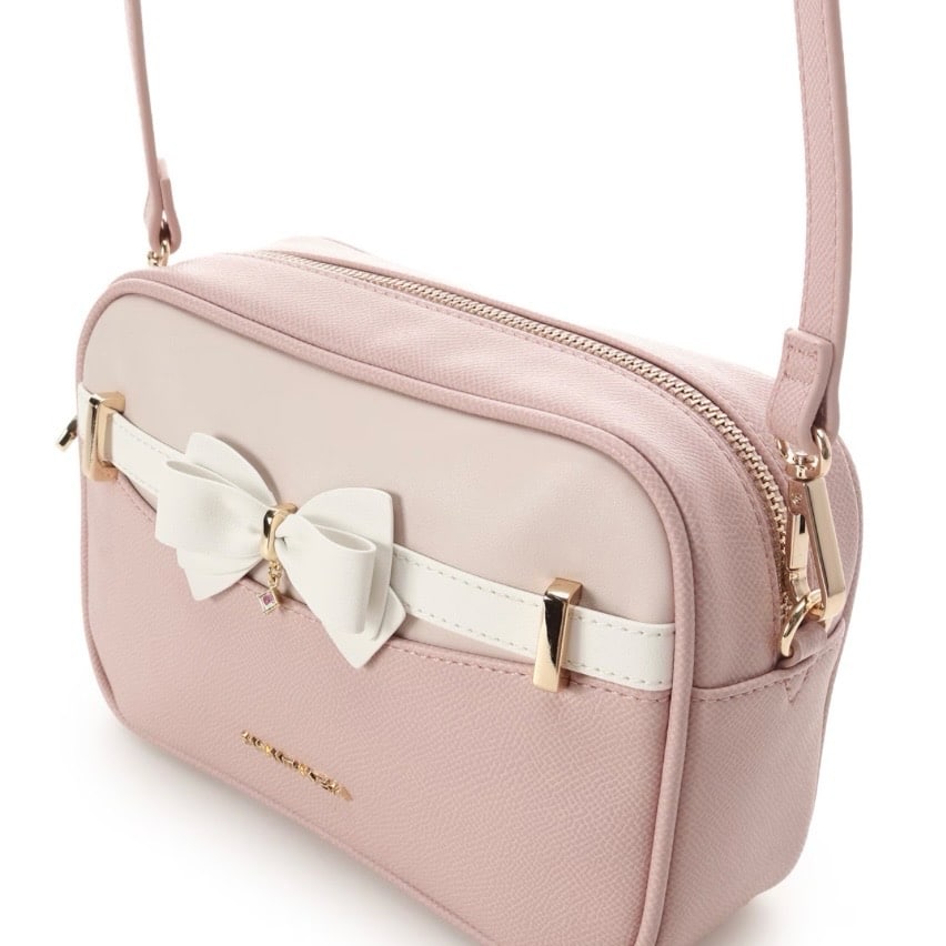 バイカラーアクセントリボンミニショルダーバッグ