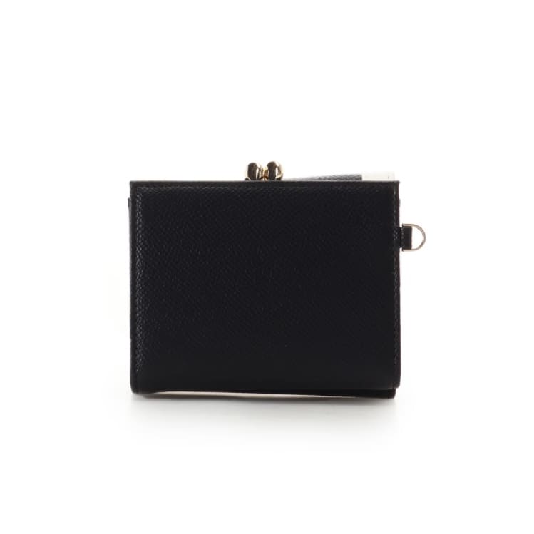 バイカラージュエルリボン折財布