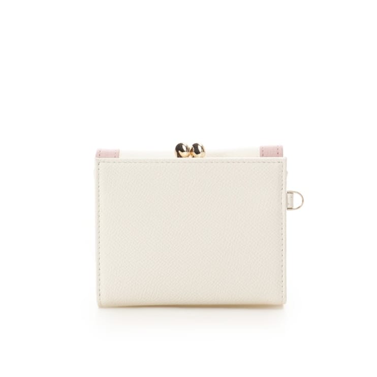 バイカラージュエルリボン折財布