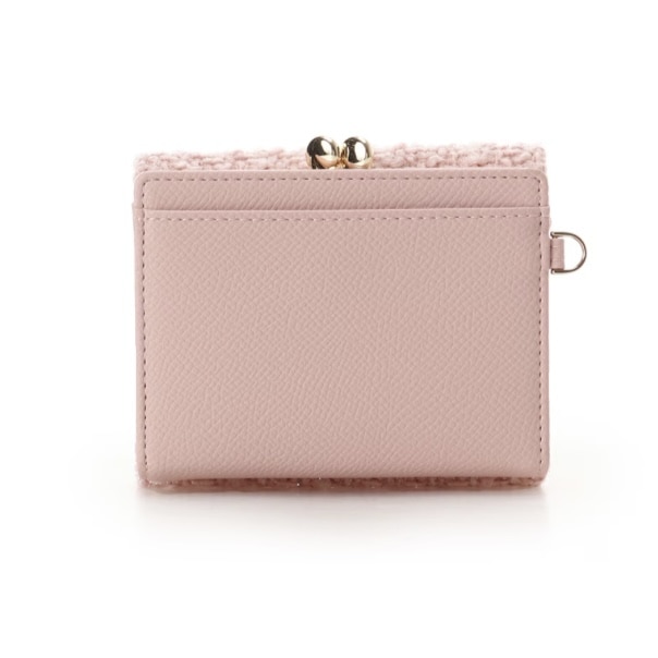 ラメツイードアクセントリボン折財布