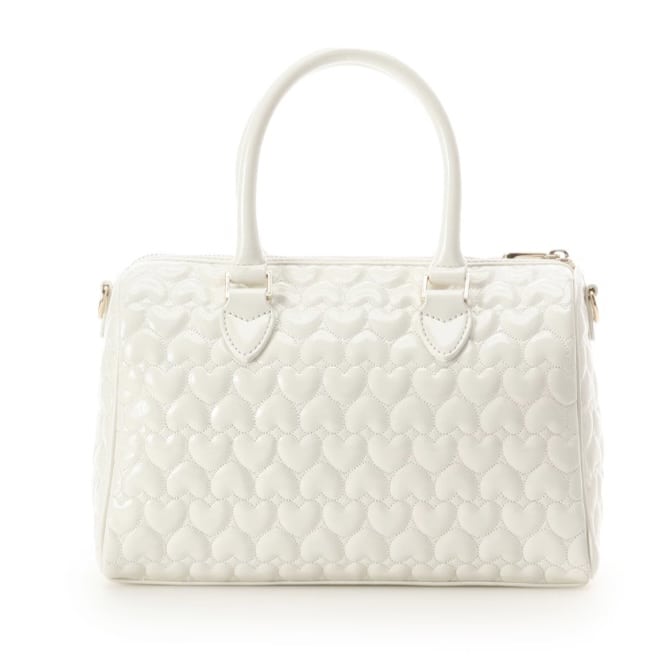 エターナルハートキルトボストンバッグ ホワイト