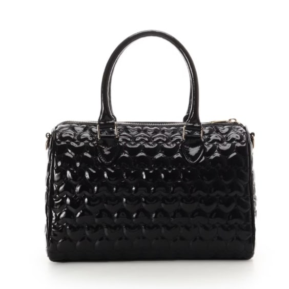 エターナルハートキルトボストンバッグ ブラック