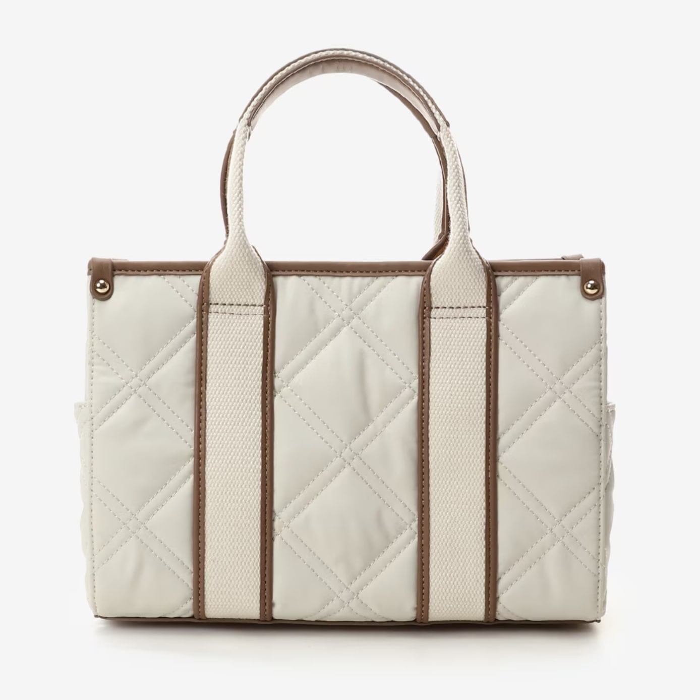 ロゴテープキルティングトートバッグ(小) ホワイト