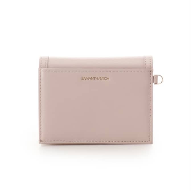 ロゴ金具折財布