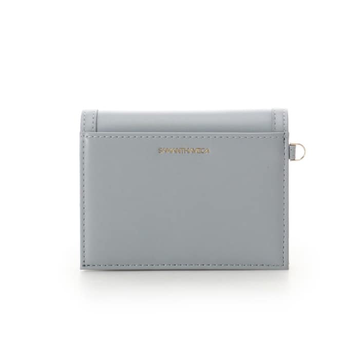 ロゴ金具折財布