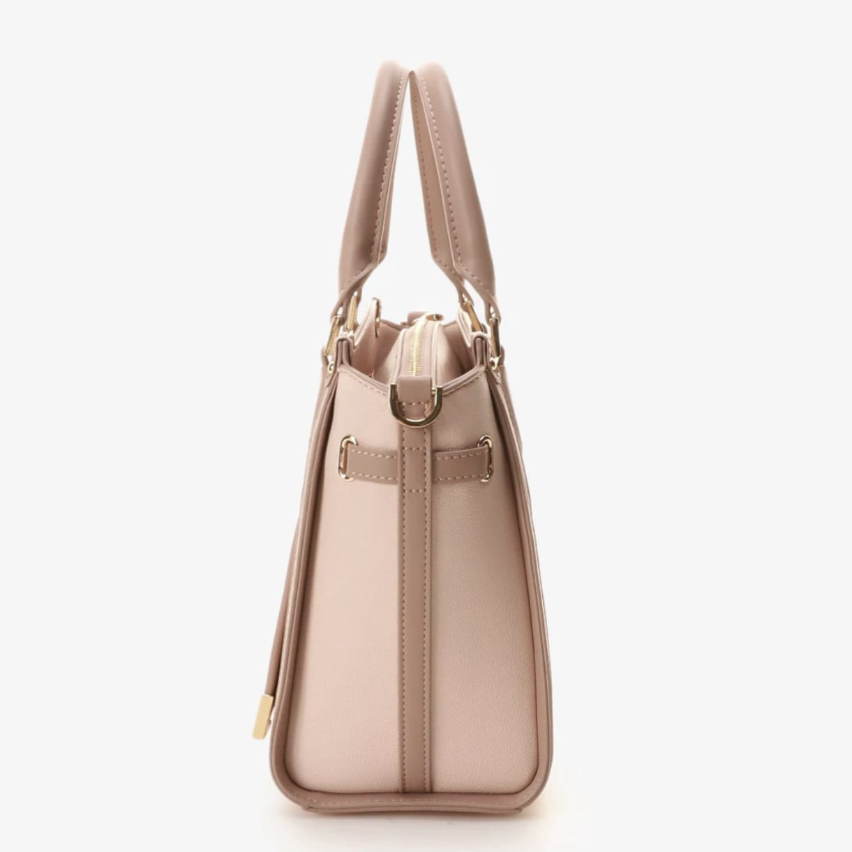 シンプルビジューハンドバッグ ピンク