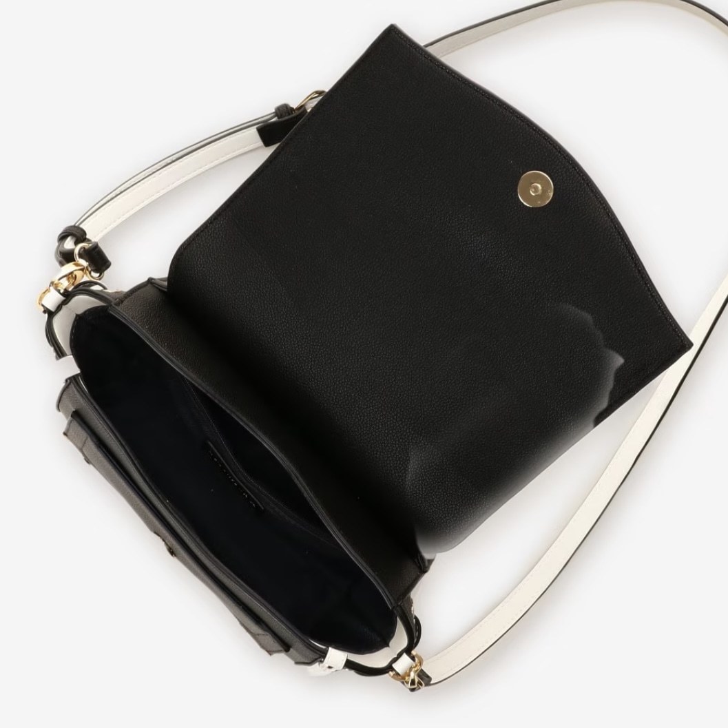 シンプルビジューショルダーバッグ ブラック