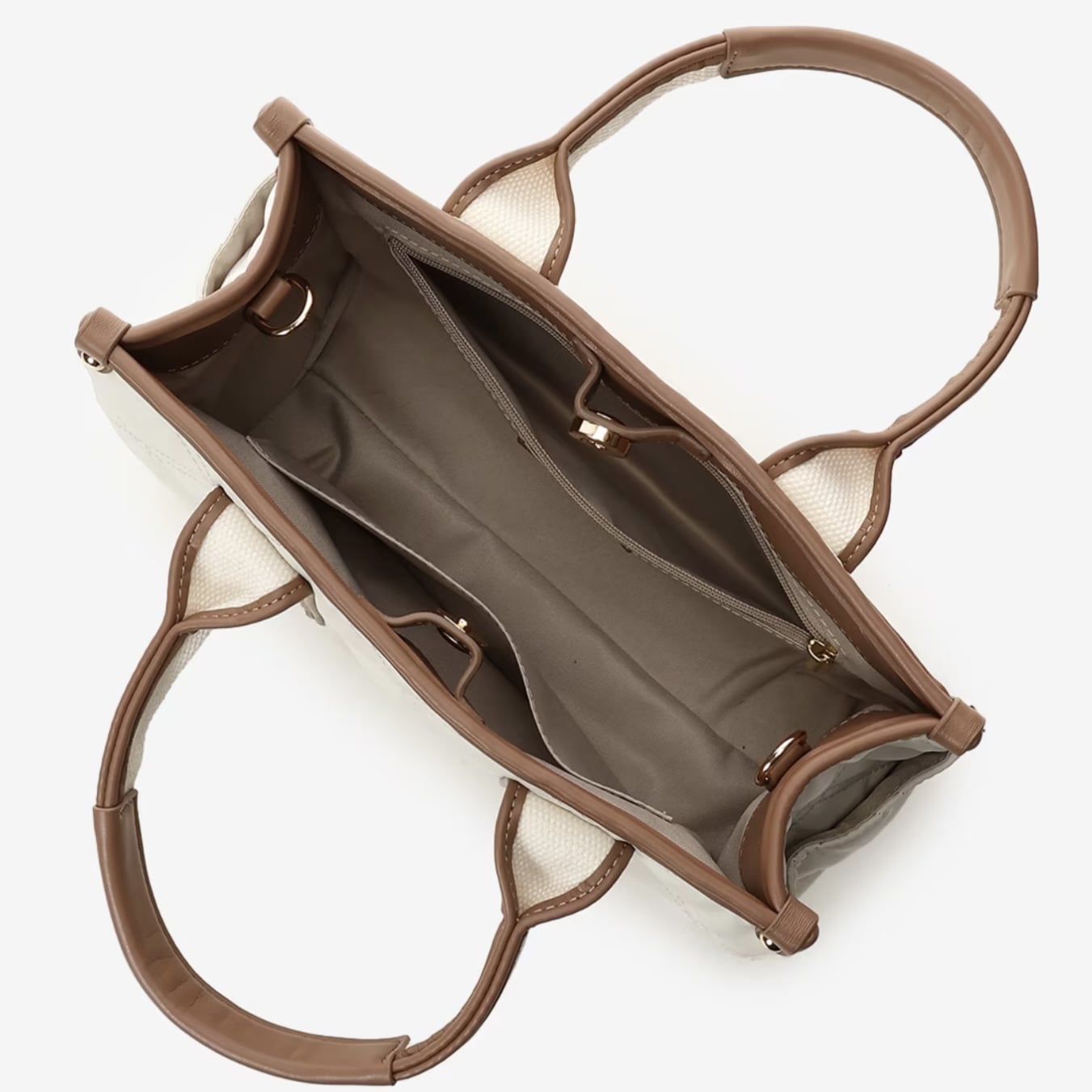 ロゴテープキルティングトートバッグ(小) ホワイト