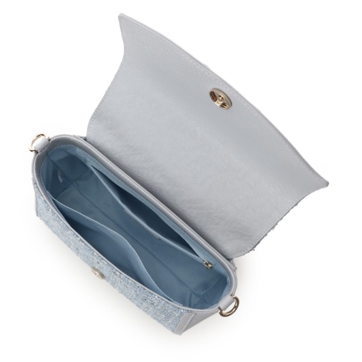 ツイードアクセントリボンショルダーバッグ