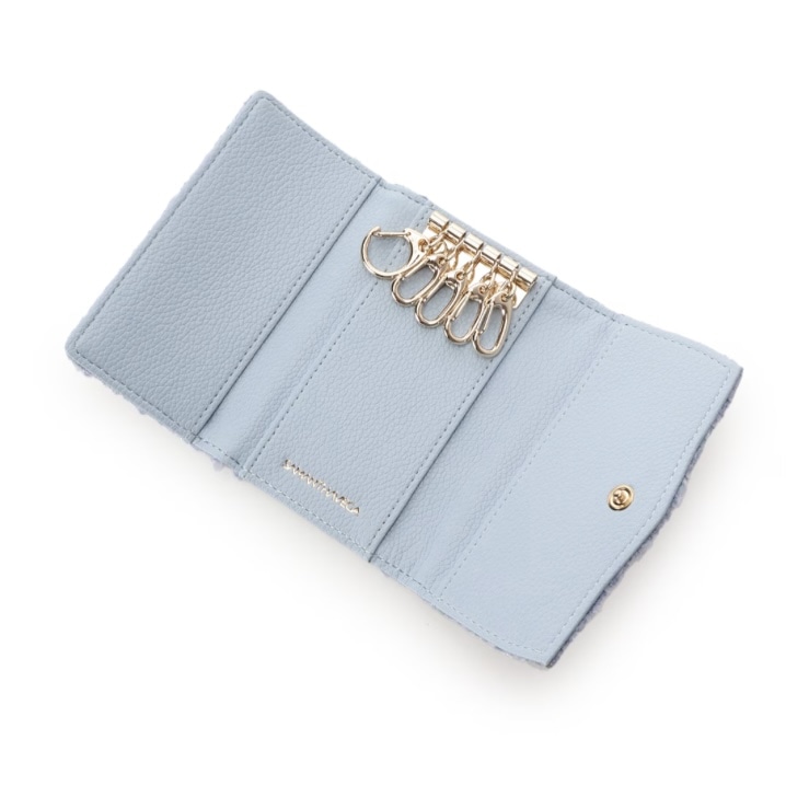 ソリッドリボンツイードキーケース