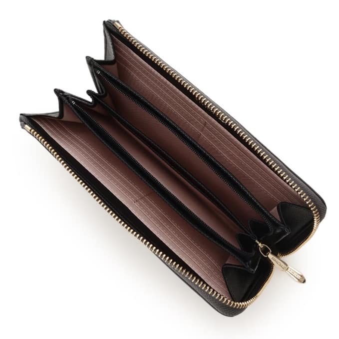 バイカラーアクセントリボン長財布