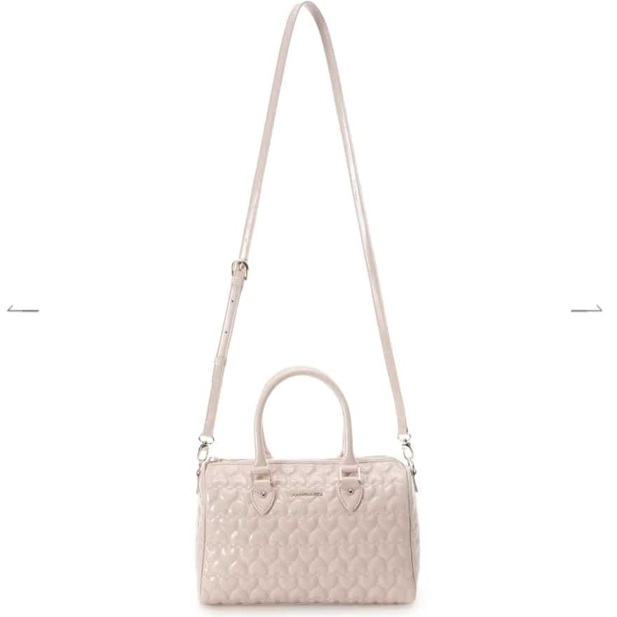 エターナルハートキルトボストンバッグ ピンク