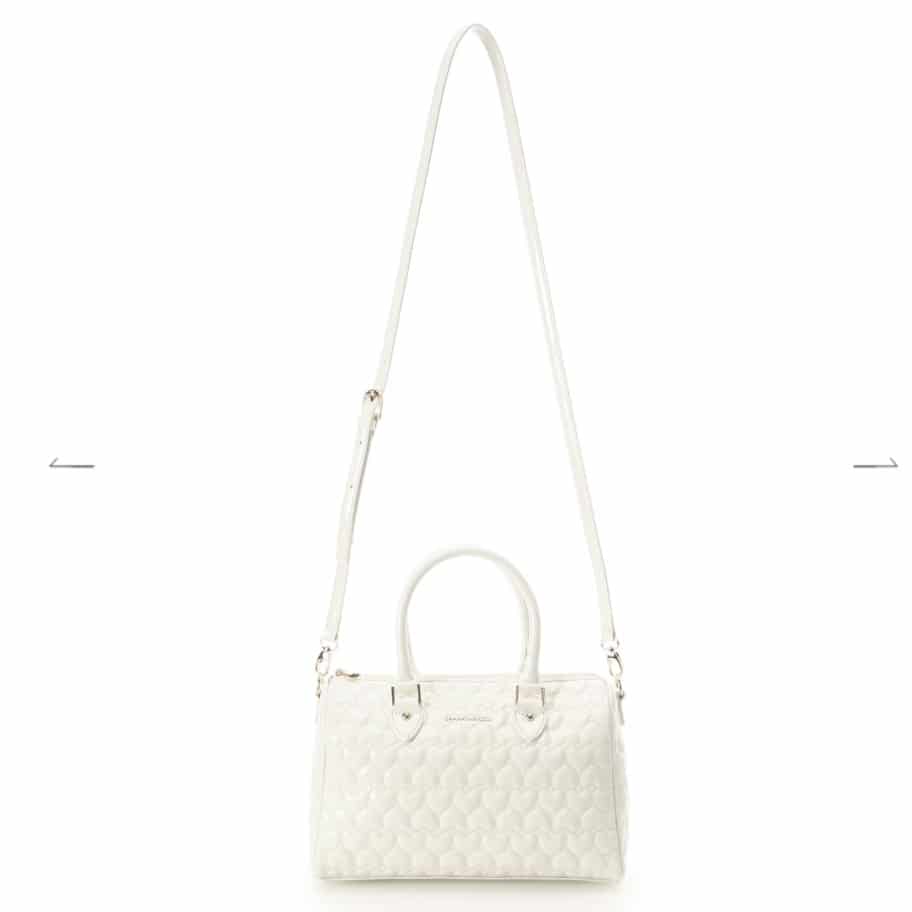 エターナルハートキルトボストンバッグ ホワイト