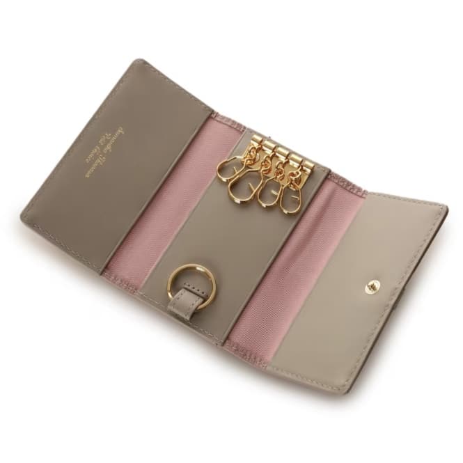 フロントベルト キーケース ピンク