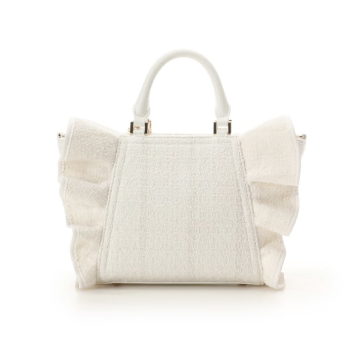 Lil ala mode×SAMANTHAVEGAコレクション ツイードフリルハンドバッグ