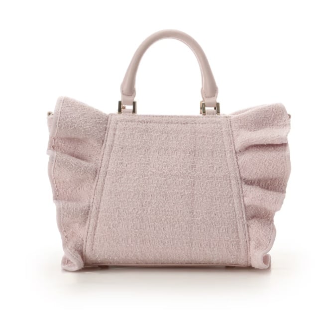 Lil ala mode×SAMANTHAVEGAコレクション ツイードフリルハンドバッグ