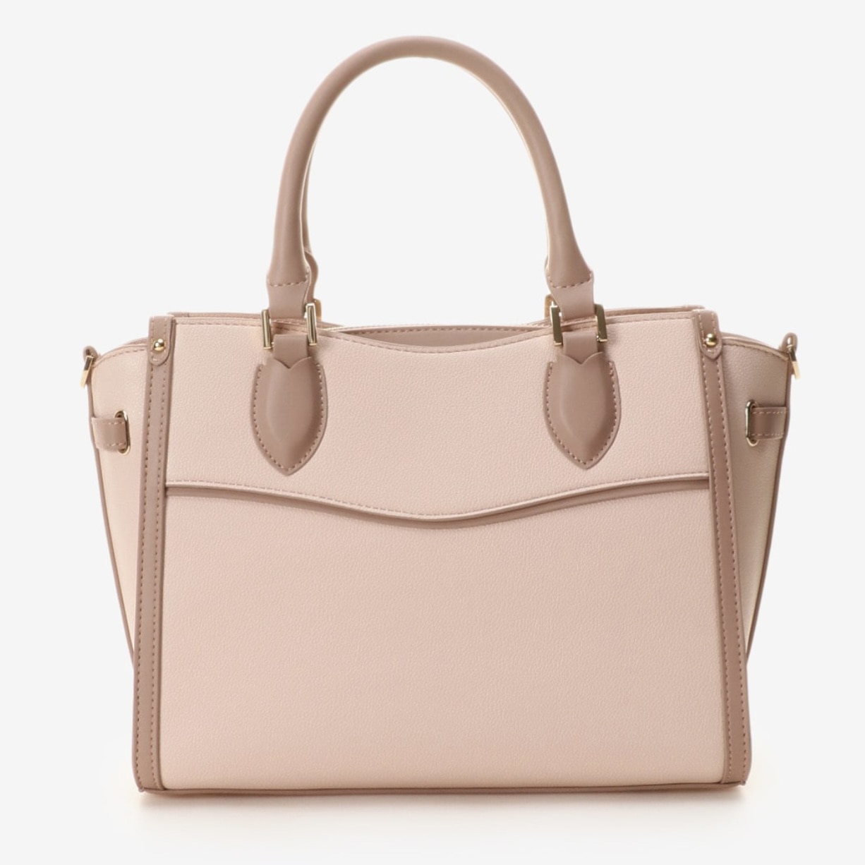 シンプルビジューハンドバッグ ピンク