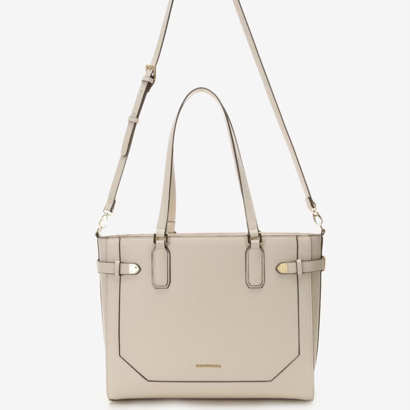 ベルト金具トートバッグ オフホワイト