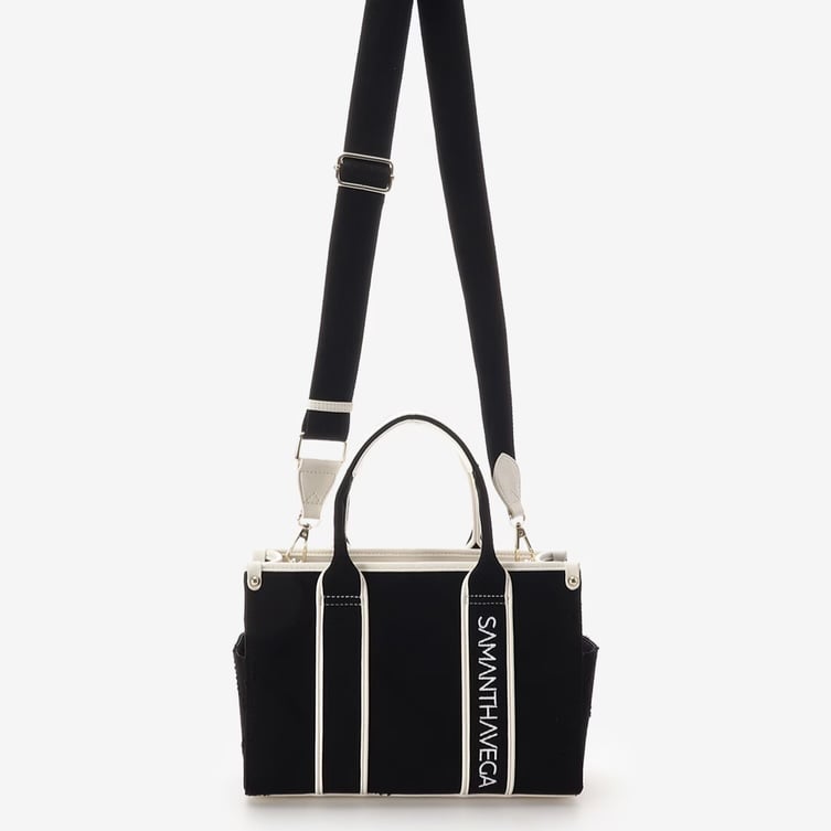 ロゴテープデニムトート（小）