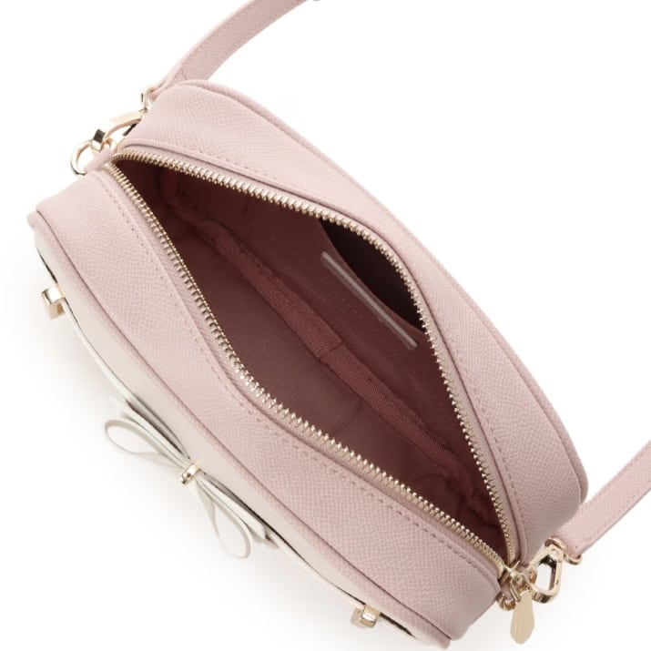 バイカラーアクセントリボンミニショルダーバッグ