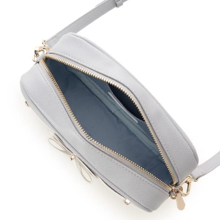 バイカラーアクセントリボンミニショルダーバッグ