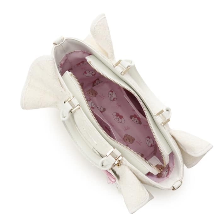 Lil ala mode×SAMANTHAVEGAコレクション ツイードフリルハンドバッグ