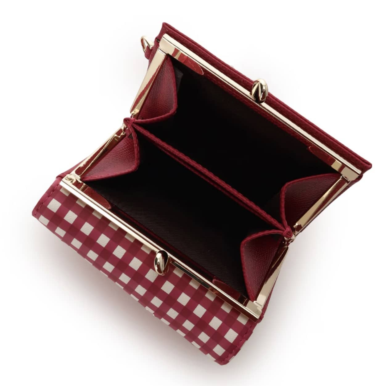 ストロベリーギンガム折財布