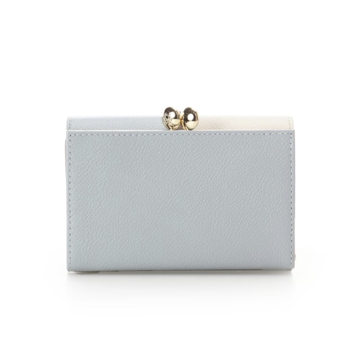 バイカラーフロントベルト 口金折財布