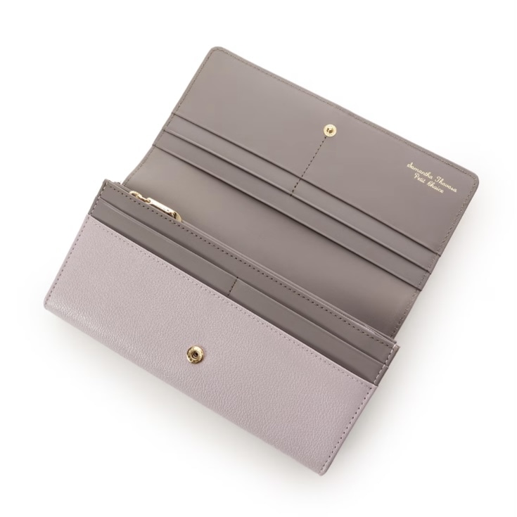 バイカラーフロントベルト 長財布