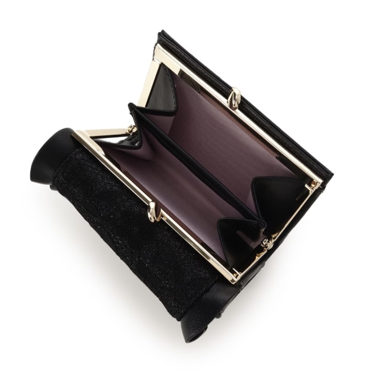 レースハートベルト折財布