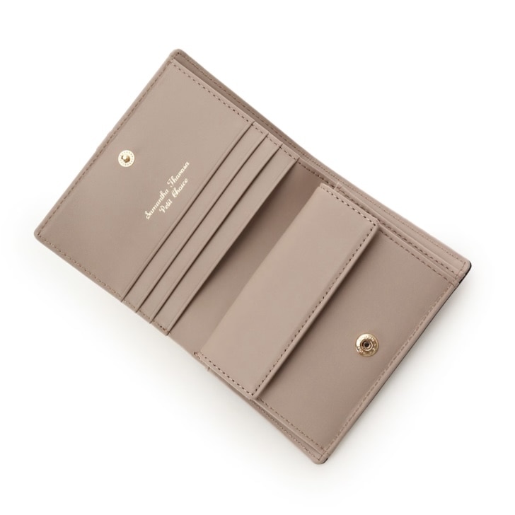 バイカラーフロントベルト 二つ折り財布