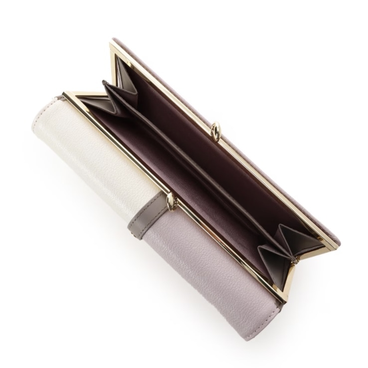 バイカラーフロントベルト 長財布