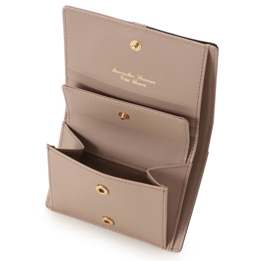 バイカラーフロントベルト 二つ折り財布