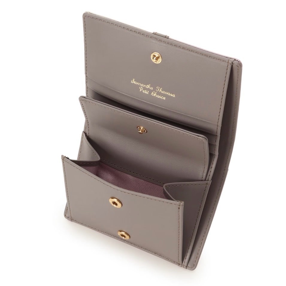 バイカラーフロントベルト 二つ折り財布