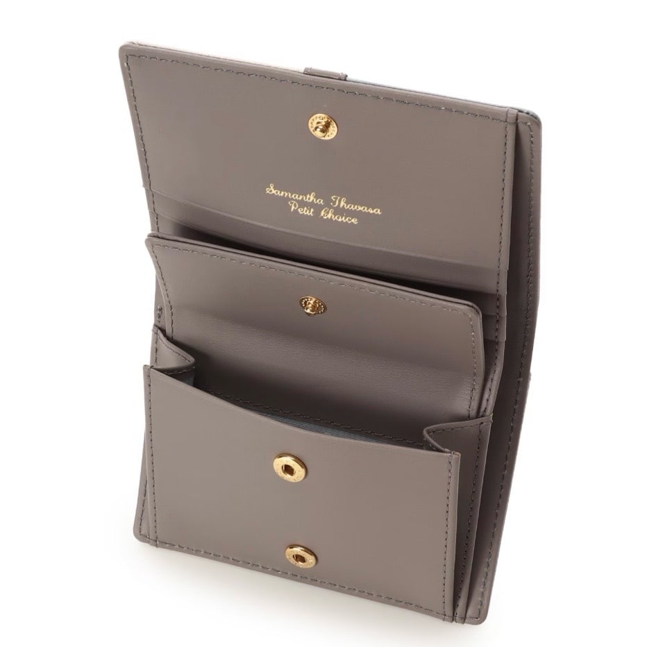 バイカラーフロントベルト 二つ折り財布