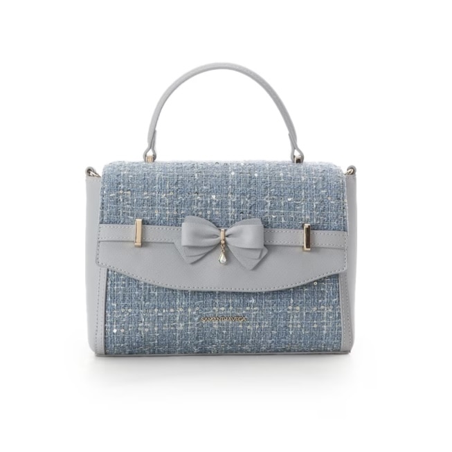 ツイードアクセントリボンショルダーバッグ