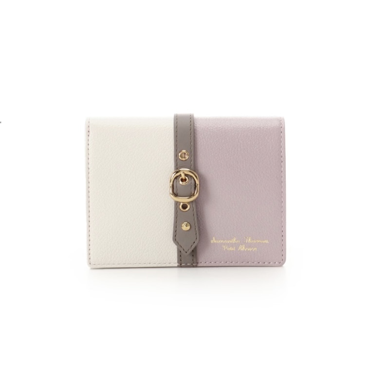 バイカラーフロントベルト 二つ折り財布