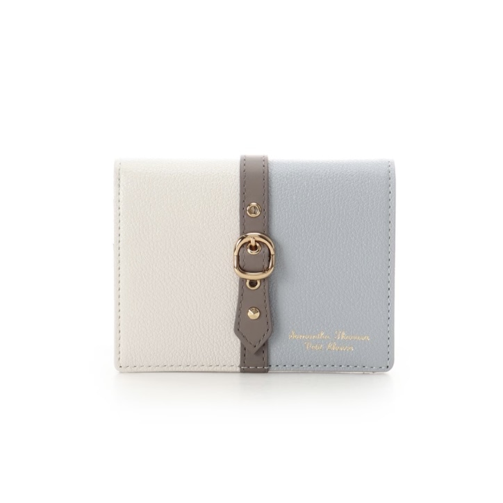 バイカラーフロントベルト 二つ折り財布