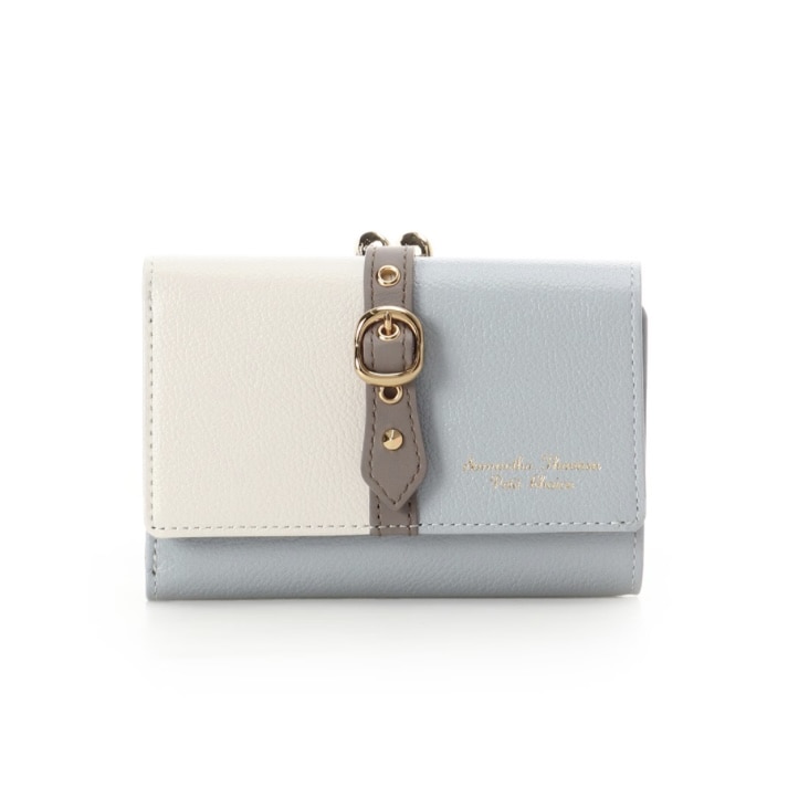 バイカラーフロントベルト 口金折財布