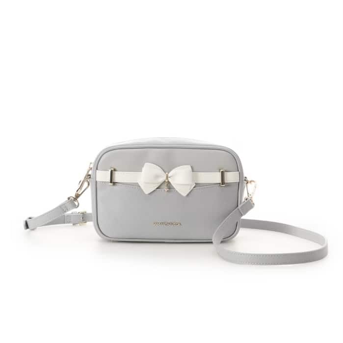 バイカラーアクセントリボンミニショルダーバッグ