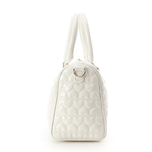 エターナルハートキルトボストンバッグ ホワイト