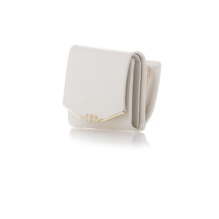 フラワーバーシリーズ 折財布　ホワイト ホワイト