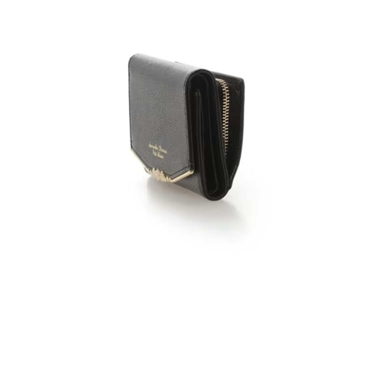 フラワーバーシリーズ 折財布　ブラック