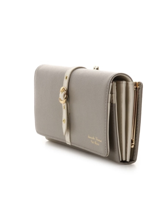 フロントベルト長財布　グレー