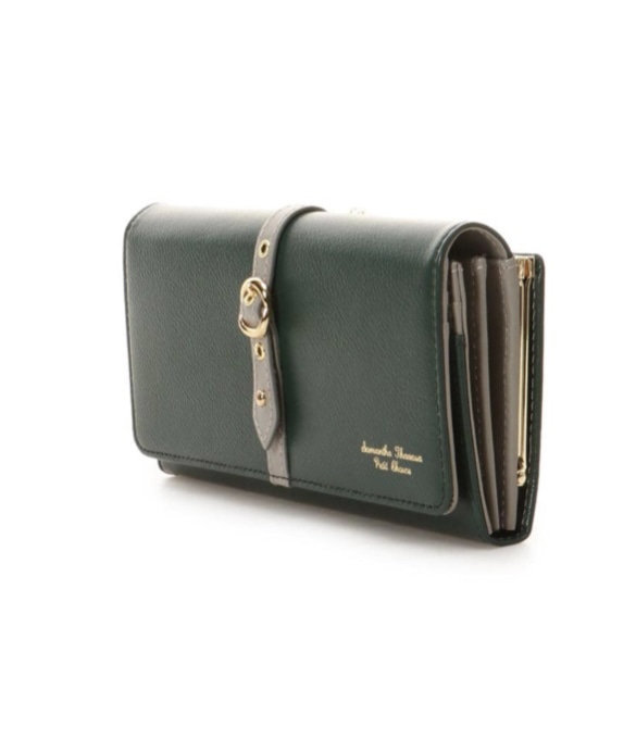 フロントベルト長財布　グリーン