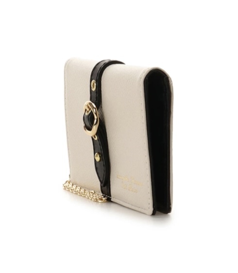 フロントベルト パスケース　オフホワイト