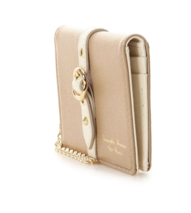 フロントベルト パスケース　ベージュ