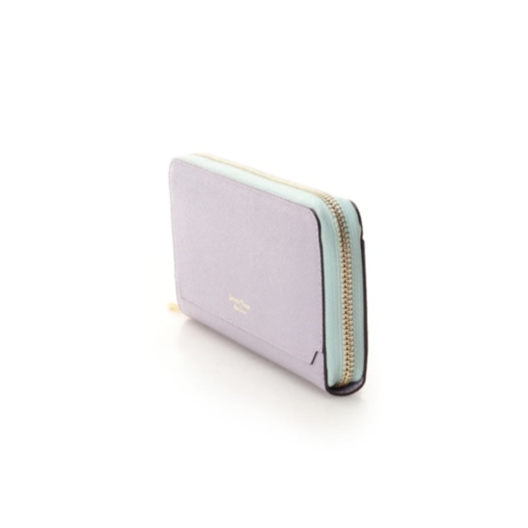 インサイドバイカラー ラウンド長財布　ラベンダー