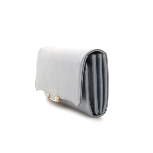 サイドフラワーバー 長財布　ダルブルー