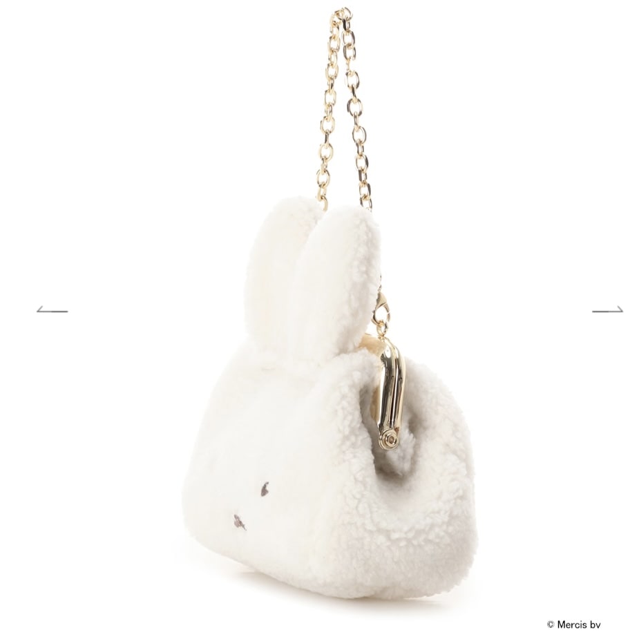 ミッフィーコレクション」 コインケースチャーム ホワイト  